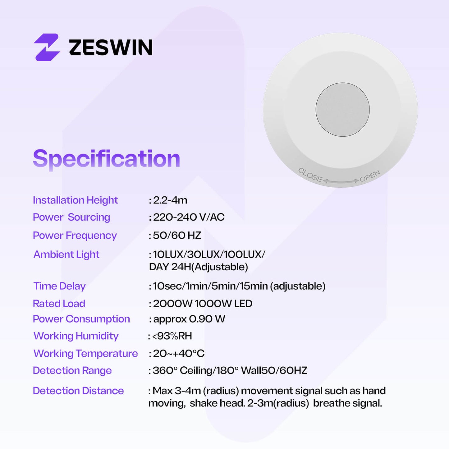 Zeswin S3 Smart Motion Sensor
