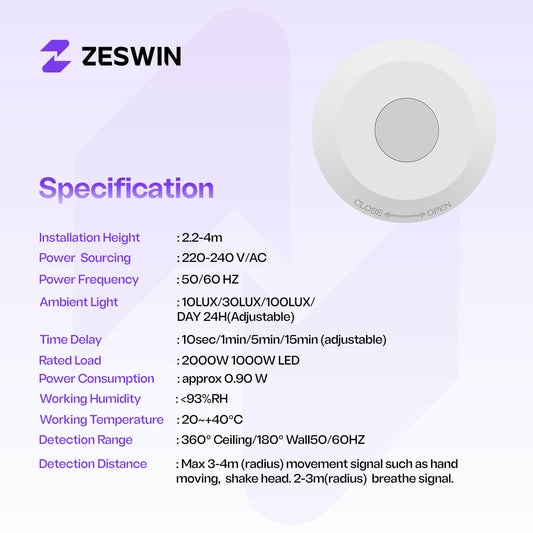 Zeswin S3 Smart Motion Sensor