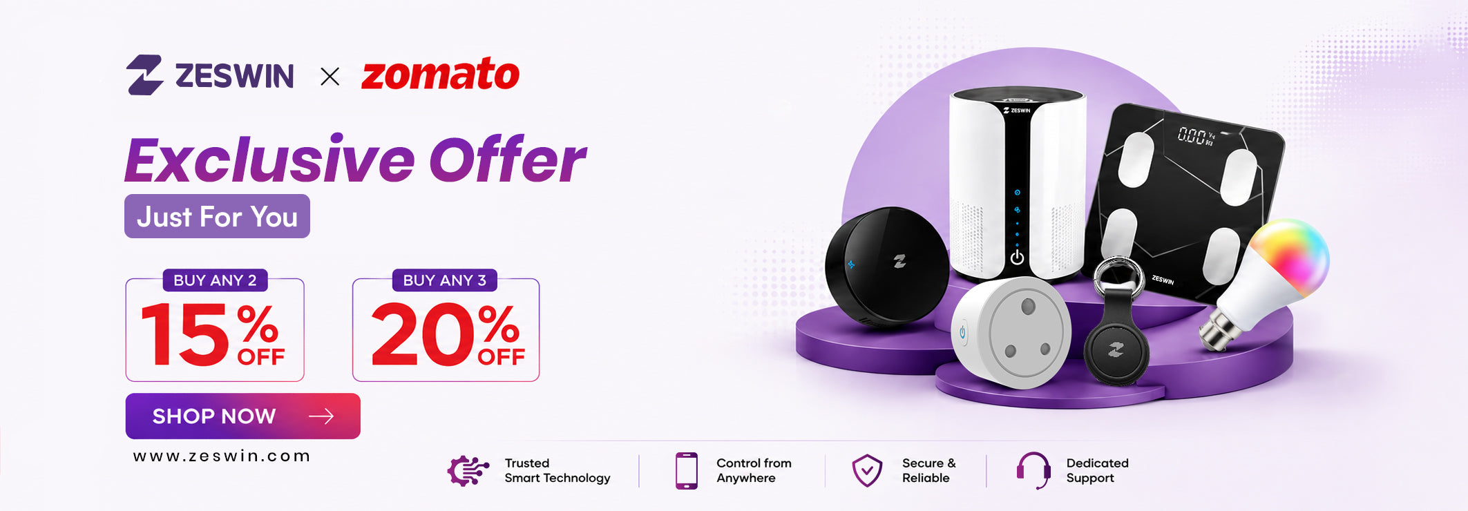 Zeswin X Zomato Offer